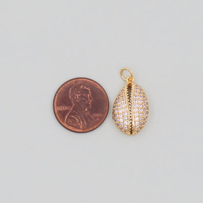 Gold Shell Charms,18K Gold Filled Conch Shell Pendant,Conch Shell Charm Bracelet Necklace for DIY Jewelry Making Supply