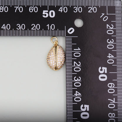 Gold Shell Charms,18K Gold Filled Conch Shell Pendant,Conch Shell Charm Bracelet Necklace for DIY Jewelry Making Supply