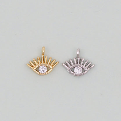 Gold Evil Eye Charms,18K Gold Filled Evil Eye Pendant,Evil Eye Charm Bracelet Necklace for DIY Jewelry Making Supply