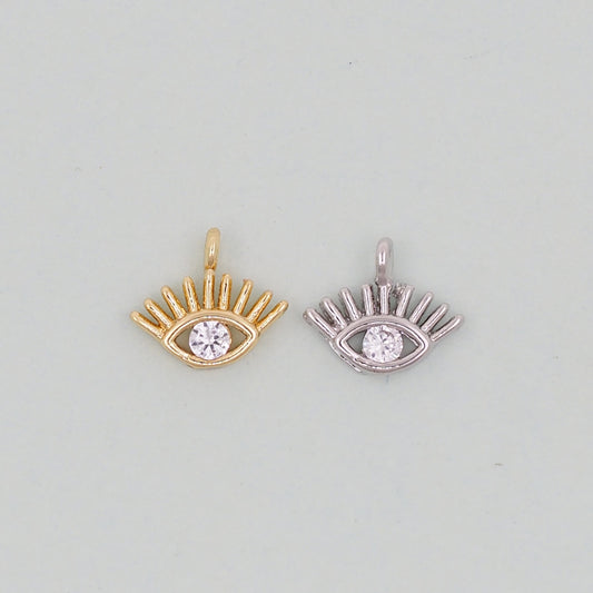 Gold Evil Eye Charms,18K Gold Filled Evil Eye Pendant,Evil Eye Charm Bracelet Necklace for DIY Jewelry Making Supply