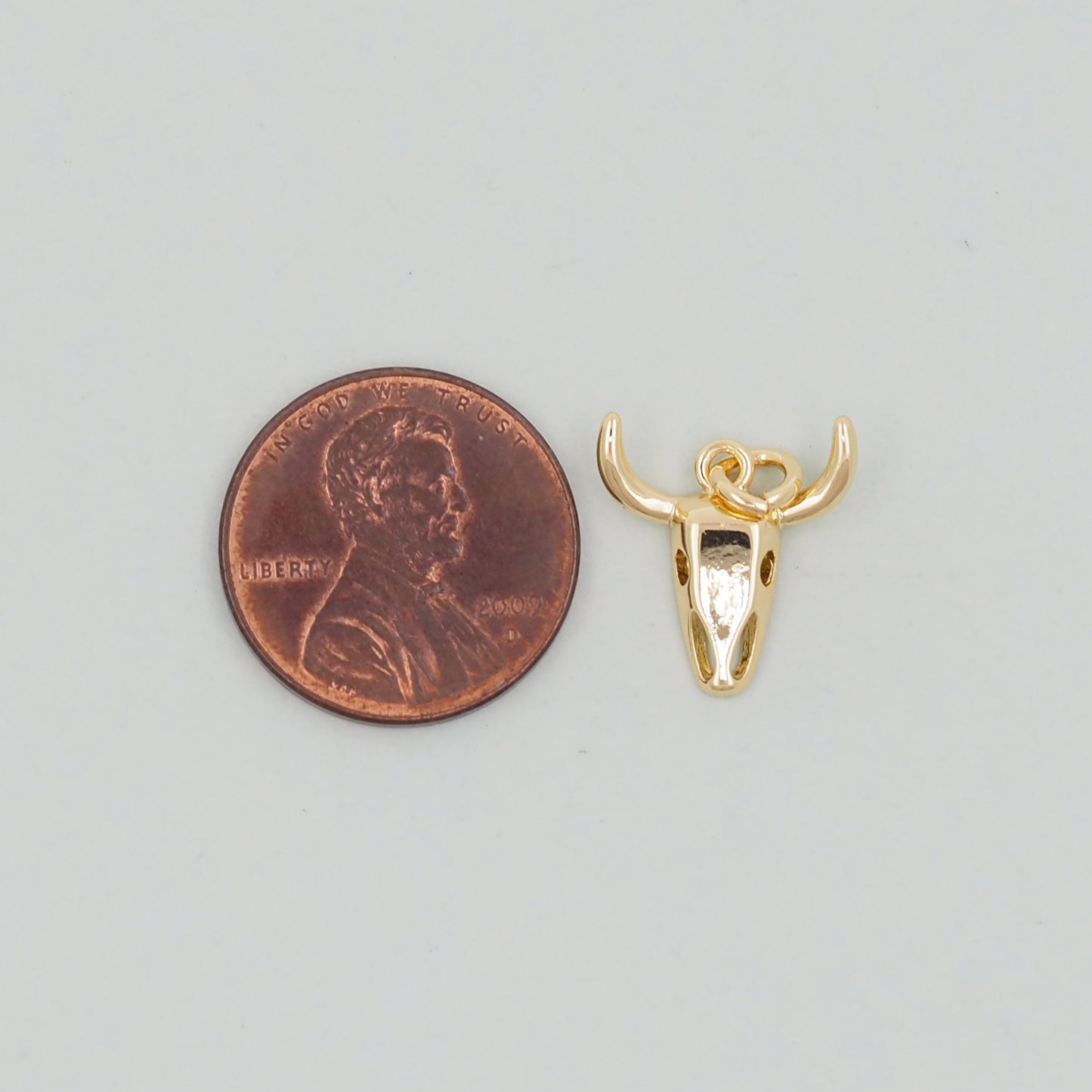 Gold Bull Head Charms,18K Gold Filled bull head Pendant,Silver bull head Charm Bracelet Necklace for DIY Jewelry Making Supply
