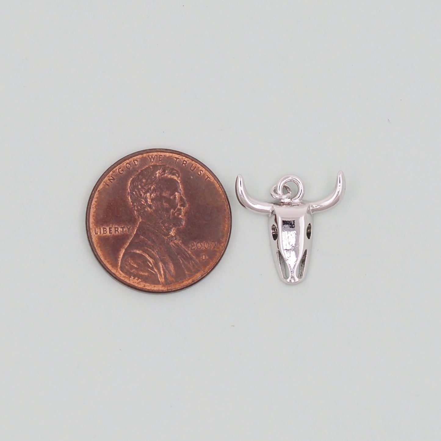 Gold Bull Head Charms,18K Gold Filled bull head Pendant,Silver bull head Charm Bracelet Necklace for DIY Jewelry Making Supply