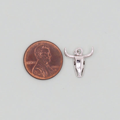 Gold Bull Head Charms,18K Gold Filled bull head Pendant,Silver bull head Charm Bracelet Necklace for DIY Jewelry Making Supply