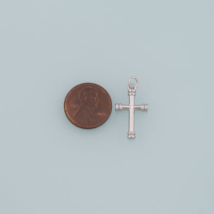 Gold Cross Charms,18K Gold Filled Cross Pendant,Religion Charm Bracelet Necklace for DIY Jewelry Making Supply