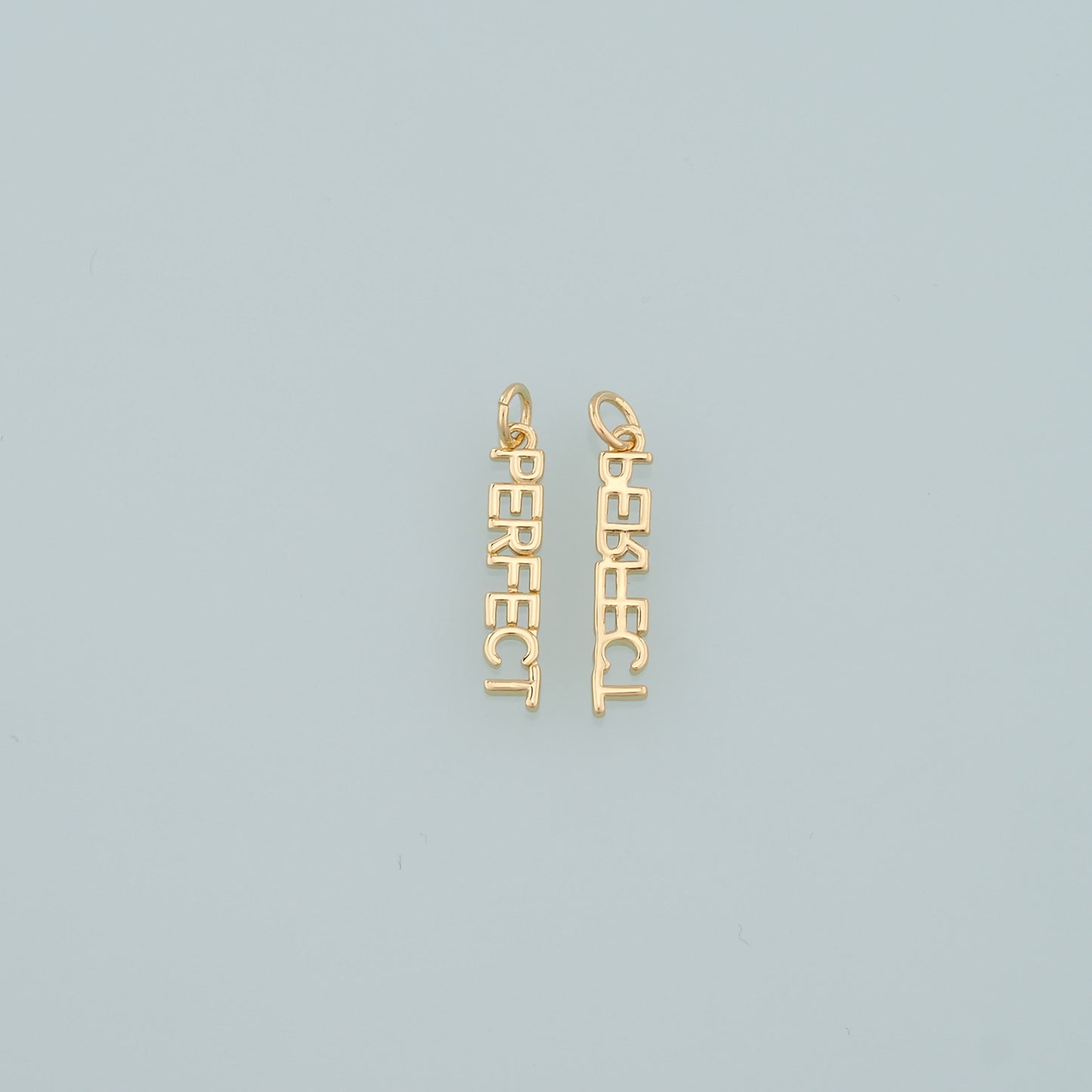 18K Gold Filled Perfect Pendant,Dainty Perfect Charm Bracelet Necklace for DIY Jewelry Making Supply