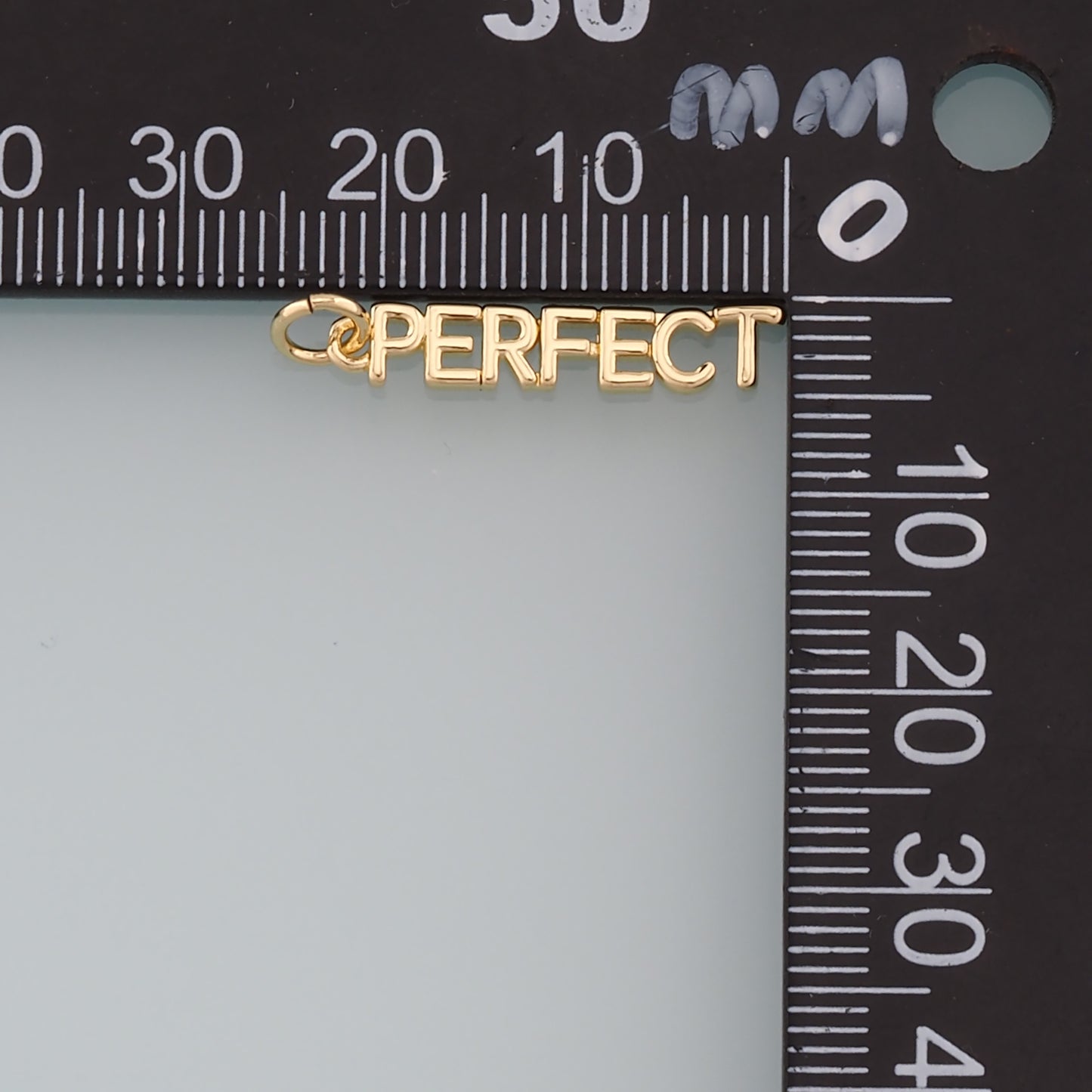 18K Gold Filled Perfect Pendant,Dainty Perfect Charm Bracelet Necklace for DIY Jewelry Making Supply