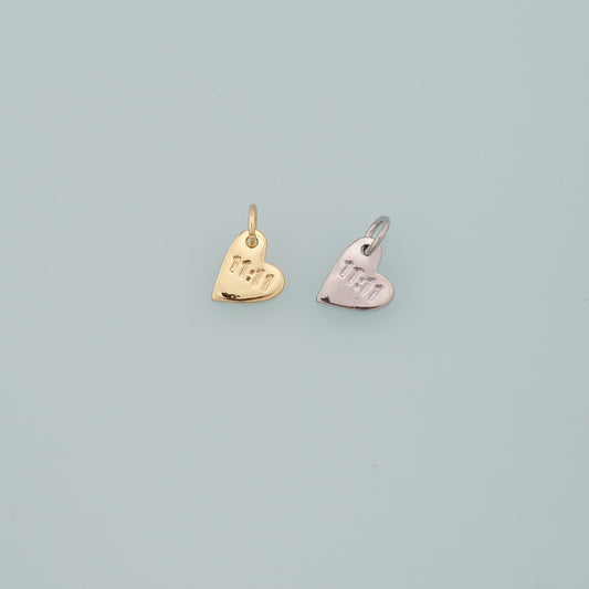 Gold Angel Numbers Charms,18K Gold Filled 11:11 Pendant,Heart Charm Bracelet Necklace for DIY Jewelry Making Supply