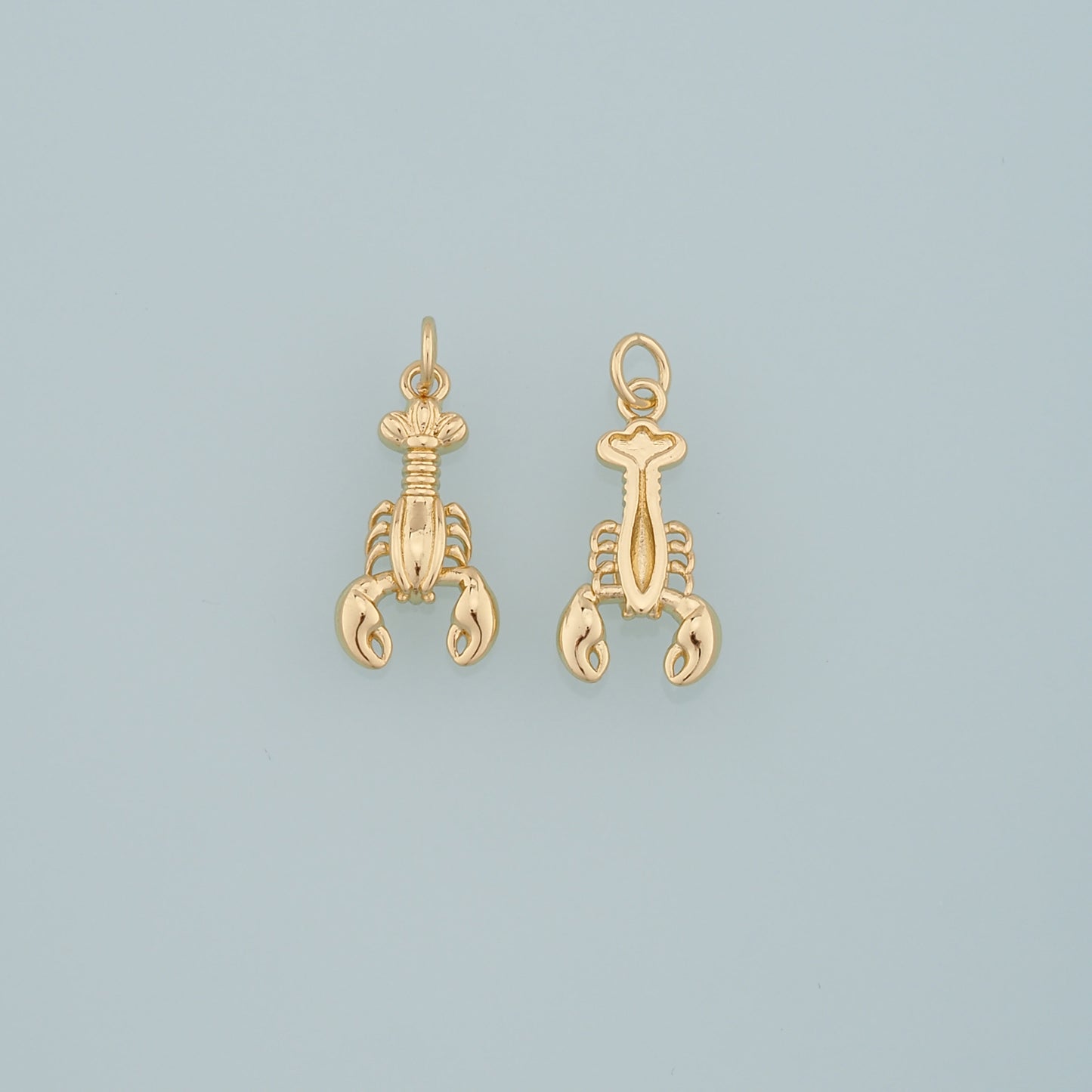 Gold Lobster Charms,18K Gold Filled Lobster Pendant,Ocean Charm Bracelet Necklace for DIY Jewelry Making Supply