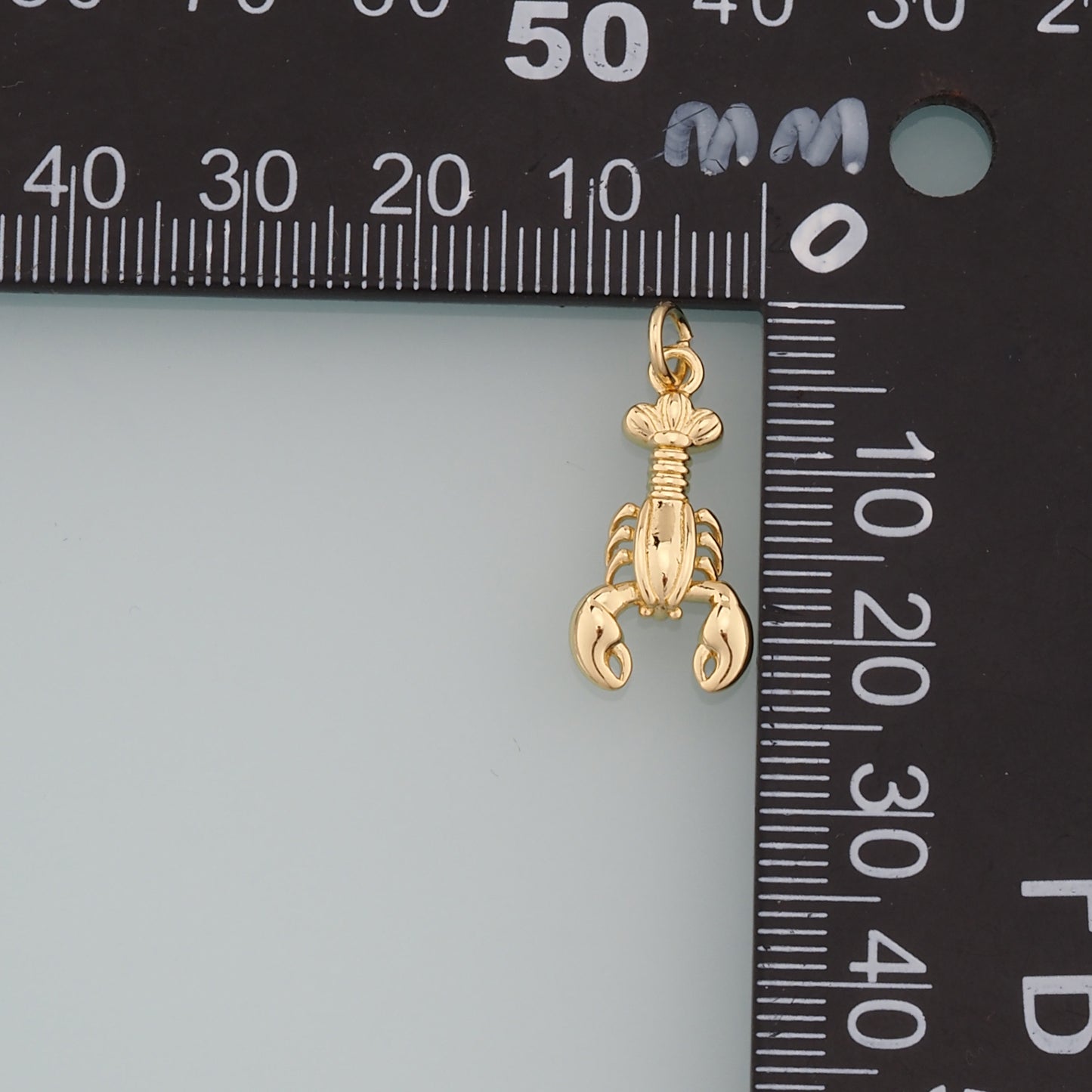 Gold Lobster Charms,18K Gold Filled Lobster Pendant,Ocean Charm Bracelet Necklace for DIY Jewelry Making Supply
