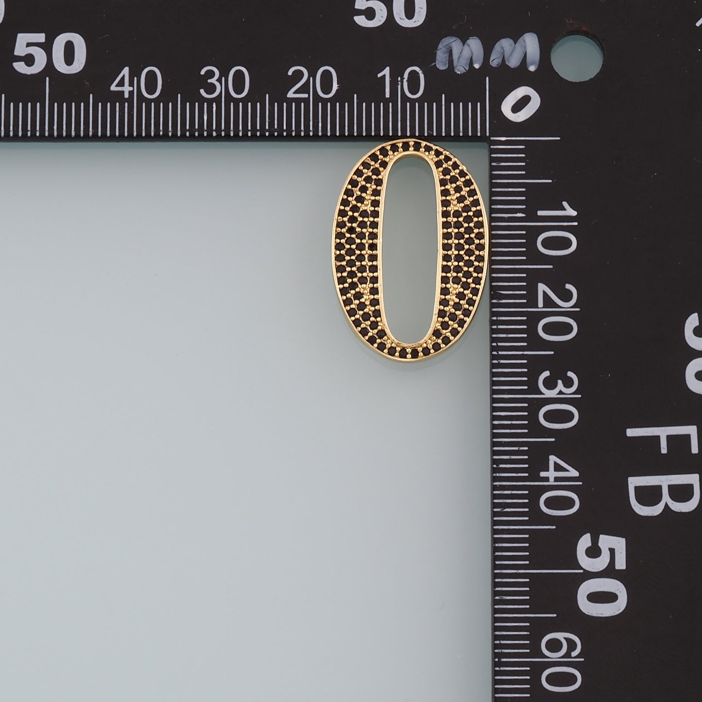 18K Gold Filled Oval Pendant,CZ Micro Pave Oval Charm Bracelet Necklace for DIY Jewelry Making Supply