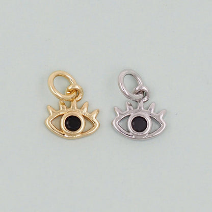 Gold Evil Eye Charms,18K Gold Filled Evil Eye Pendant,Evil Eye Charm Bracelet Necklace for DIY Jewelry Making Supply