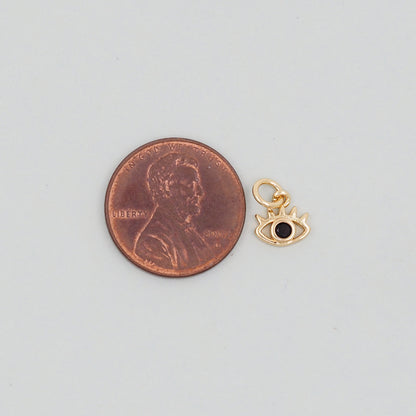 Gold Evil Eye Charms,18K Gold Filled Evil Eye Pendant,Evil Eye Charm Bracelet Necklace for DIY Jewelry Making Supply