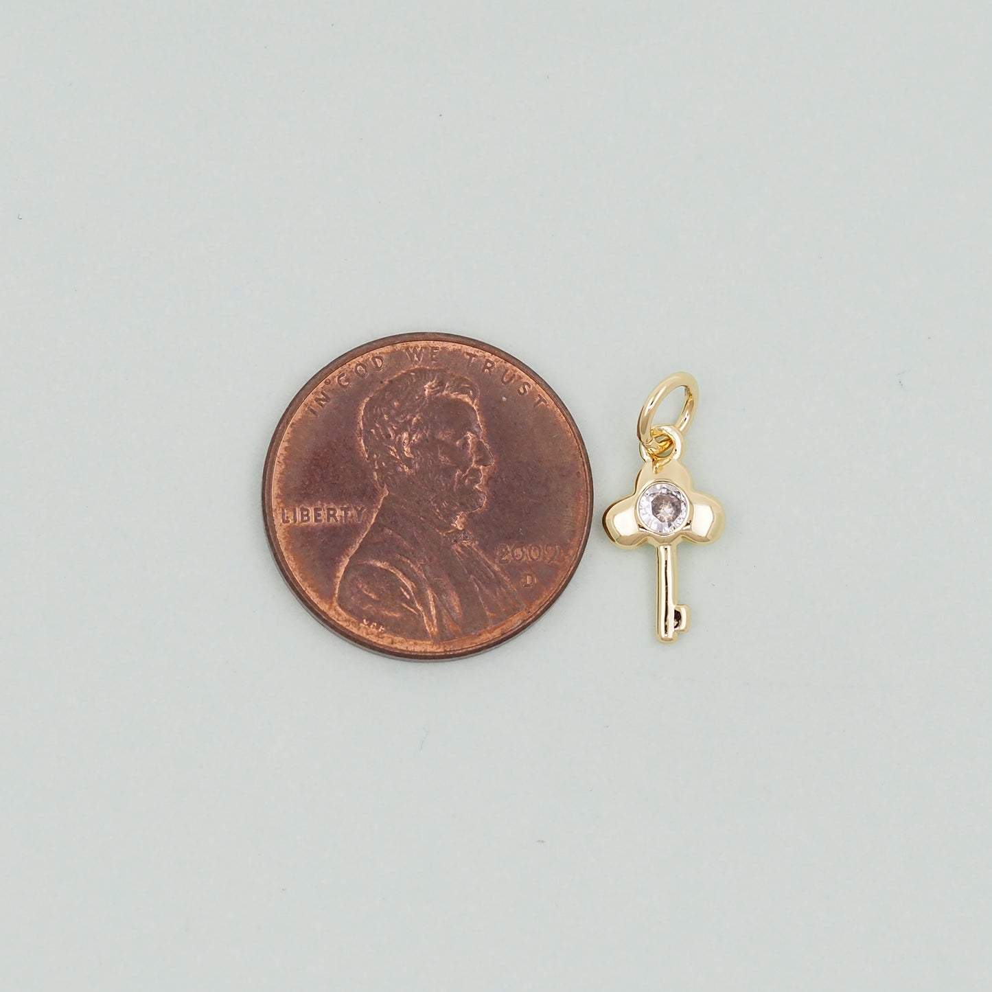 Gold Key Charms,18K Gold Filled Key Pendant,Key Charm Bracelet Necklace for DIY Jewelry Making Supply