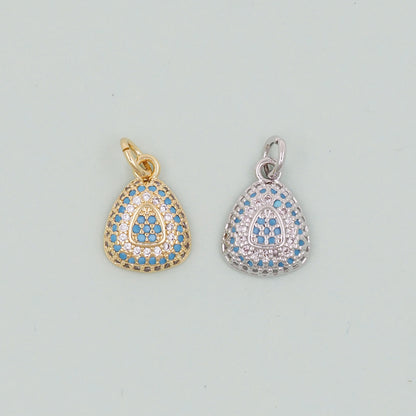 Gold Teardrop Charms,18K Gold Filled teardrop Pendant,CZ Micro Pave teardrop Charm Bracelet Necklace for DIY Jewelry Making Supply