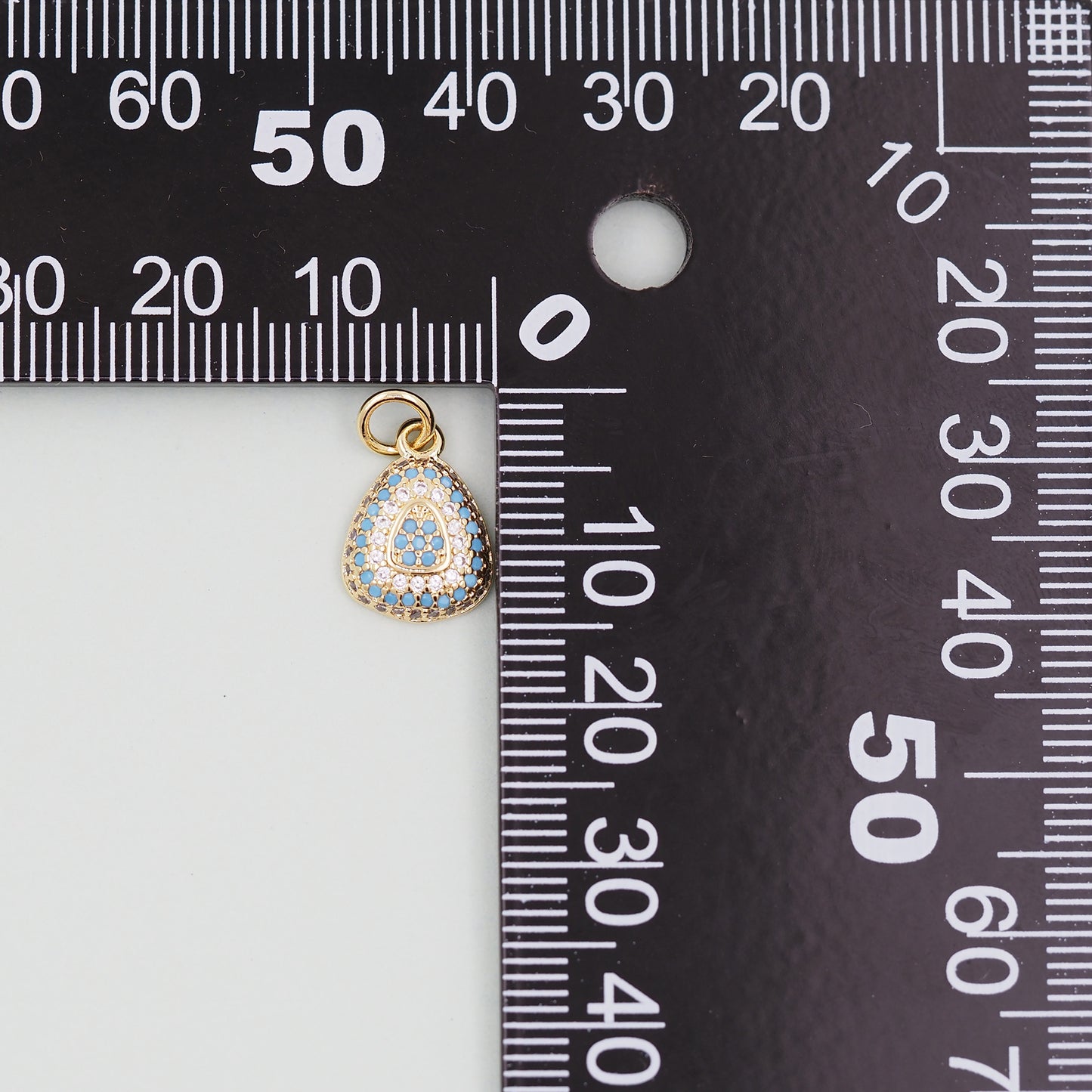 Gold Teardrop Charms,18K Gold Filled teardrop Pendant,CZ Micro Pave teardrop Charm Bracelet Necklace for DIY Jewelry Making Supply