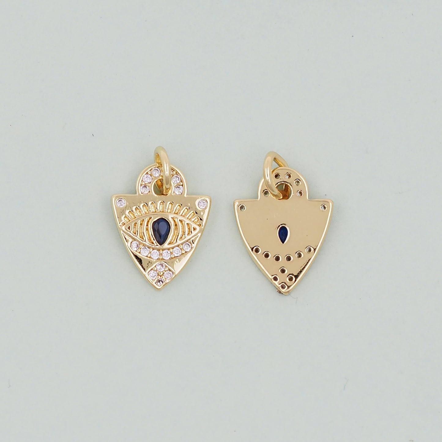 Gold Evil Eye Charms,18K Gold Filled Evil Eye Pendant,Evil Eye Charm Bracelet Necklace for DIY Jewelry Making Supply