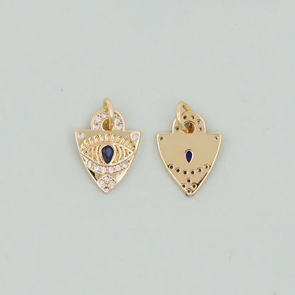 Gold Evil Eye Charms,18K Gold Filled Evil Eye Pendant,Evil Eye Charm Bracelet Necklace for DIY Jewelry Making Supply