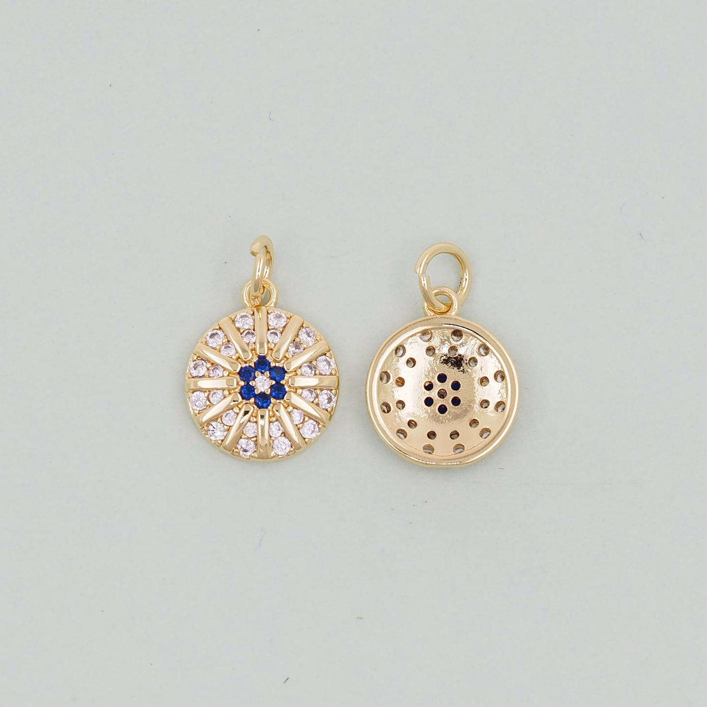 Gold Star Charms,18K Gold Filled Sun Pendant,celestial  Charm Bracelet Necklace for DIY Jewelry Making Supply