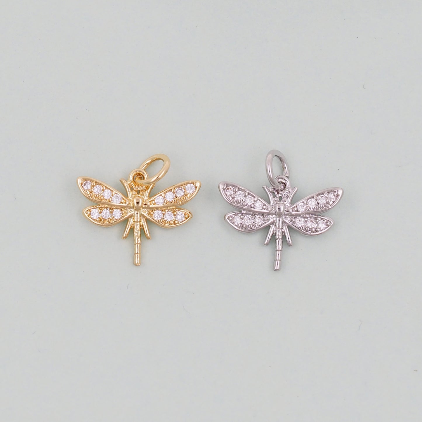 Gold Dragonfly Charms,18K Gold Filled Dragonfly Pendant,Silver Dragonfly Charm Bracelet Necklace for DIY Jewelry Making Supply