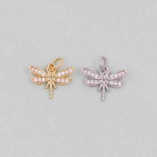 Gold Dragonfly Charms,18K Gold Filled Dragonfly Pendant,Silver Dragonfly Charm Bracelet Necklace for DIY Jewelry Making Supply