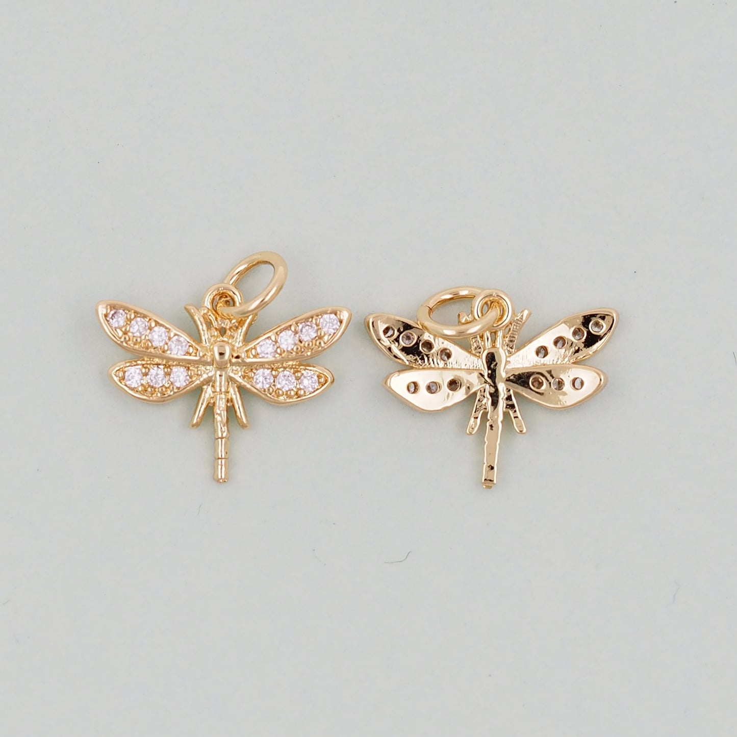 Gold Dragonfly Charms,18K Gold Filled Dragonfly Pendant,Silver Dragonfly Charm Bracelet Necklace for DIY Jewelry Making Supply