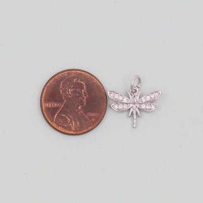 Gold Dragonfly Charms,18K Gold Filled Dragonfly Pendant,Silver Dragonfly Charm Bracelet Necklace for DIY Jewelry Making Supply