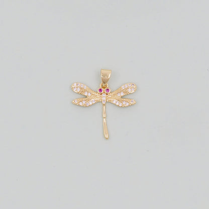 Gold Dragonfly Charms,18K Gold Filled Dragonfly Pendant,Silver Dragonfly Charm Bracelet Necklace for DIY Jewelry Making Supply