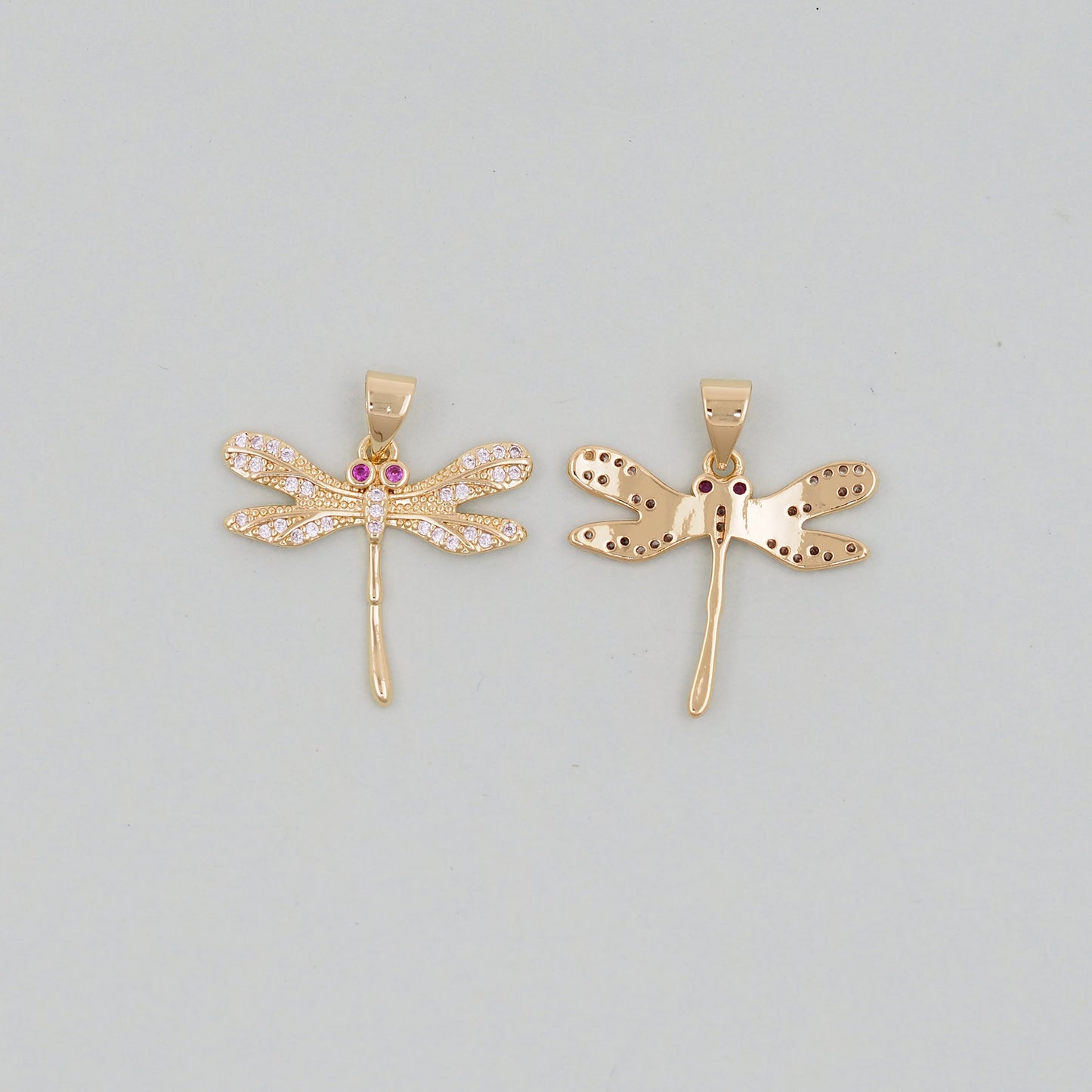 Gold Dragonfly Charms,18K Gold Filled Dragonfly Pendant,Silver Dragonfly Charm Bracelet Necklace for DIY Jewelry Making Supply