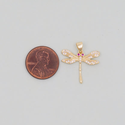 Gold Dragonfly Charms,18K Gold Filled Dragonfly Pendant,Silver Dragonfly Charm Bracelet Necklace for DIY Jewelry Making Supply