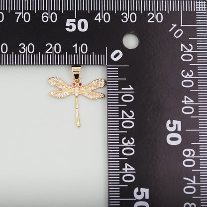 Gold Dragonfly Charms,18K Gold Filled Dragonfly Pendant,Silver Dragonfly Charm Bracelet Necklace for DIY Jewelry Making Supply