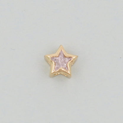 Gold Star spacer Beads Charms,18K Gold Filled Star Bracelet Necklace for DIY Jewelry Making Supply