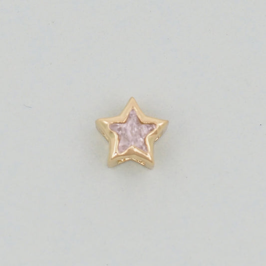 Gold Star spacer Beads Charms,18K Gold Filled Star Bracelet Necklace for DIY Jewelry Making Supply