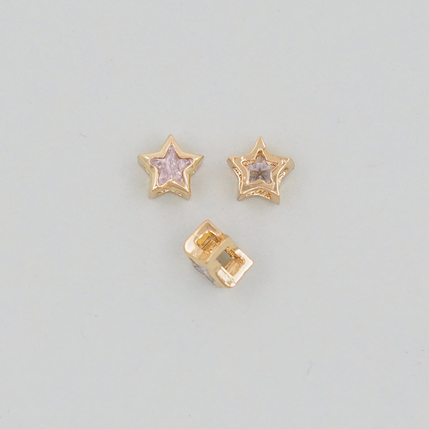 Gold Star spacer Beads Charms,18K Gold Filled Star Bracelet Necklace for DIY Jewelry Making Supply