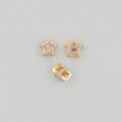 Gold Star spacer Beads Charms,18K Gold Filled Star Bracelet Necklace for DIY Jewelry Making Supply