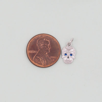 Gold Skull Charms,18K Gold Filled Skull Pendant,Skull Charm Bracelet Necklace for DIY Jewelry Making Supply