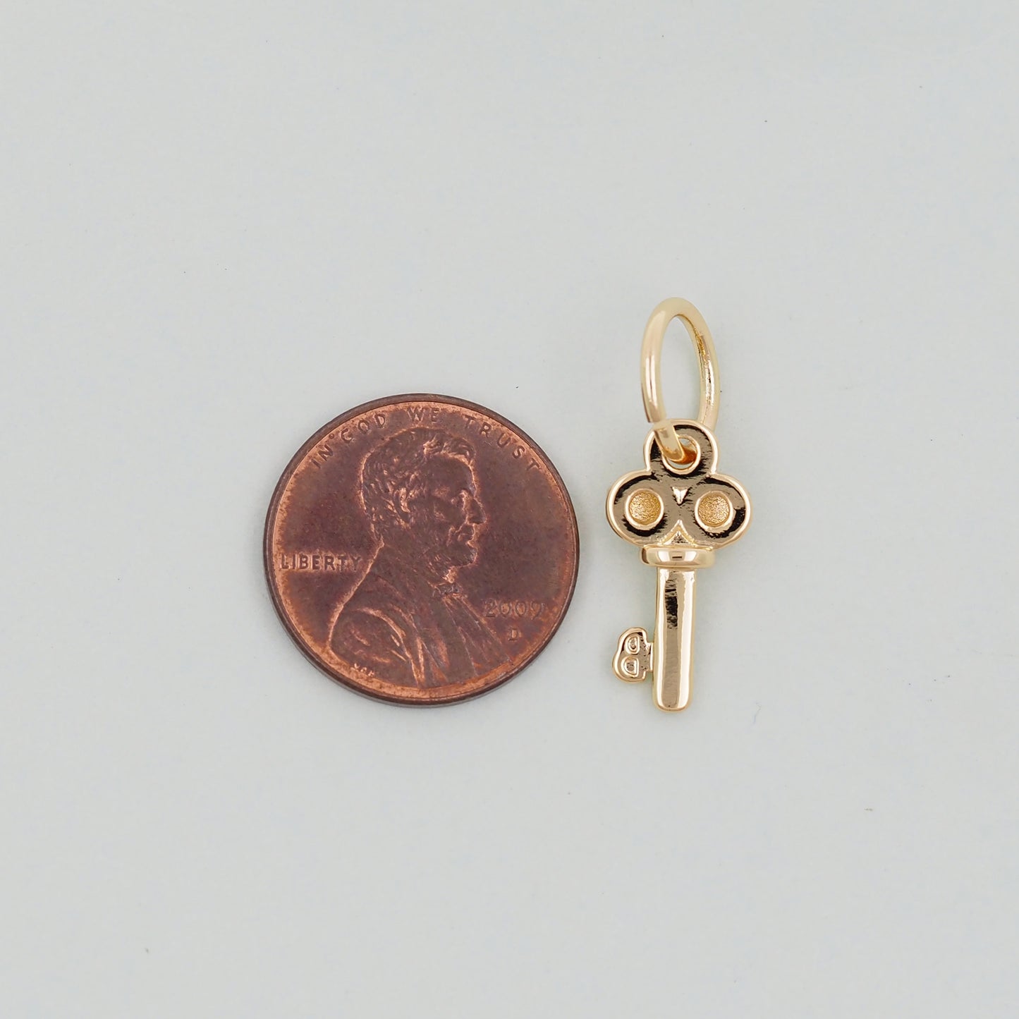 Gold Key Charms,18K Gold Filled Key Pendant,Key Charm Bracelet Necklace for DIY Jewelry Making Supply