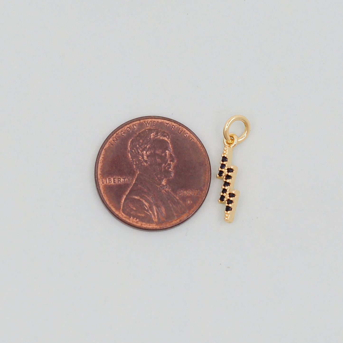Gold Lightning Charms,18K Gold Filled Tiny Lightning Pendant,Silver Lightning Charm Bracelet Necklace for DIY Jewelry Making Supply