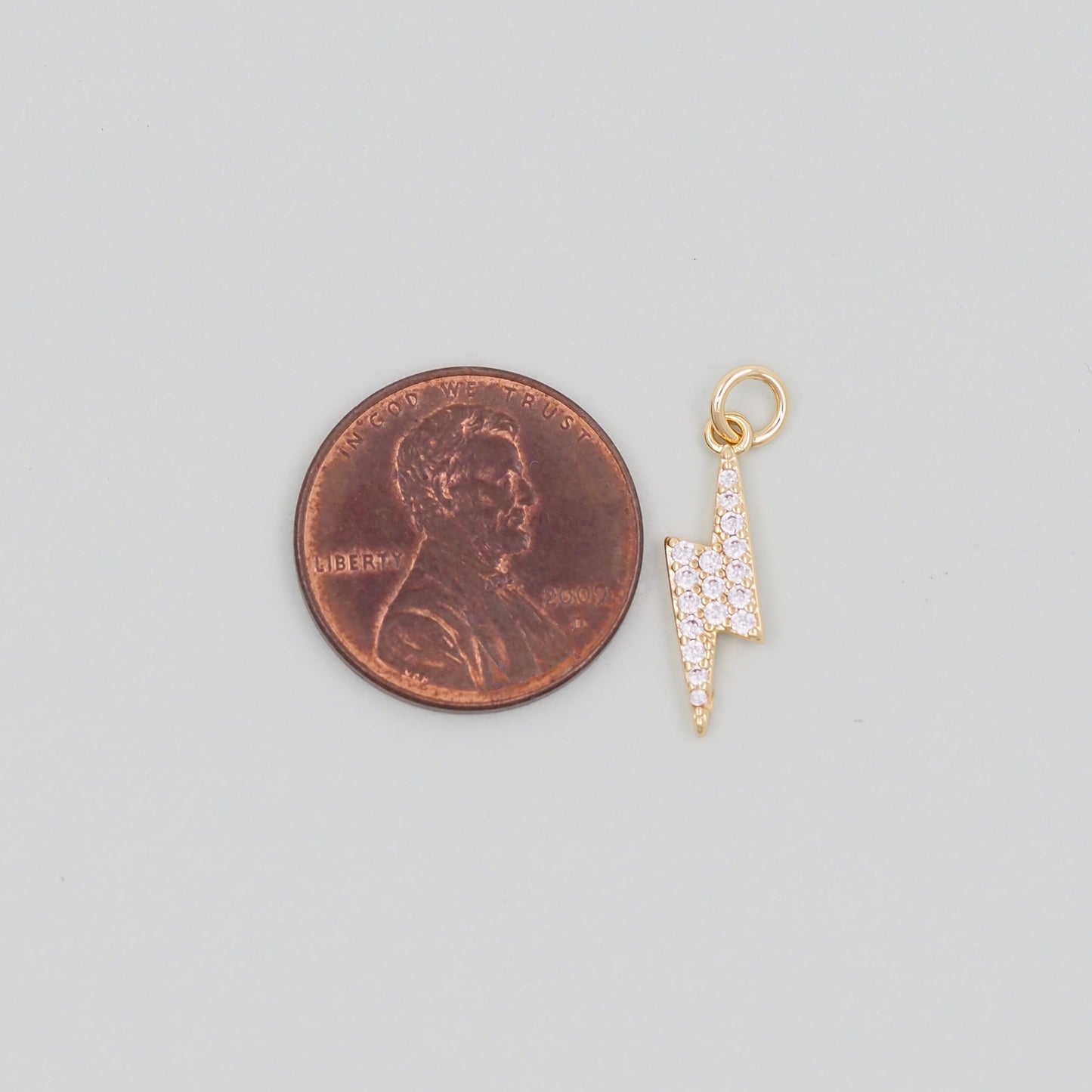 Gold Lightning Charms,18K Gold Filled Tiny Lightning Pendant,Silver Lightning Charm Bracelet Necklace for DIY Jewelry Making Supply