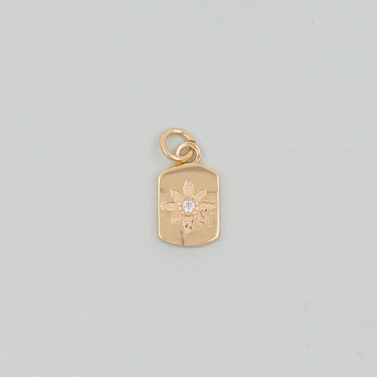 Gold Star Charms,18K Gold Filled Starburst Pendant,North Star Charm Bracelet Necklace for DIY Jewelry Making Supply