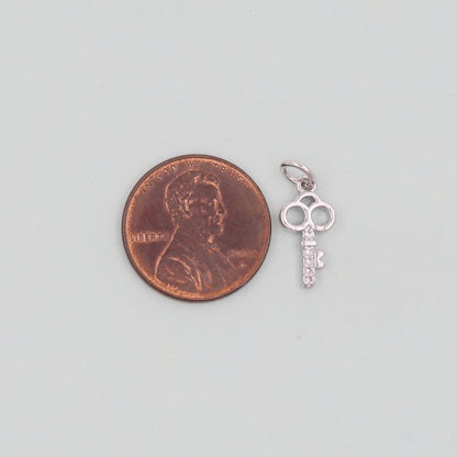 Gold Key Charms,18K Gold Filled Key Pendant,Key Charm Bracelet Necklace for DIY Jewelry Making Supply
