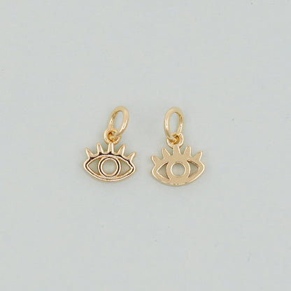 Gold Evil Eye Charms,18K Gold Filled Evil Eye Pendant,Evil Eye Charm Bracelet Necklace for DIY Jewelry Making Supply