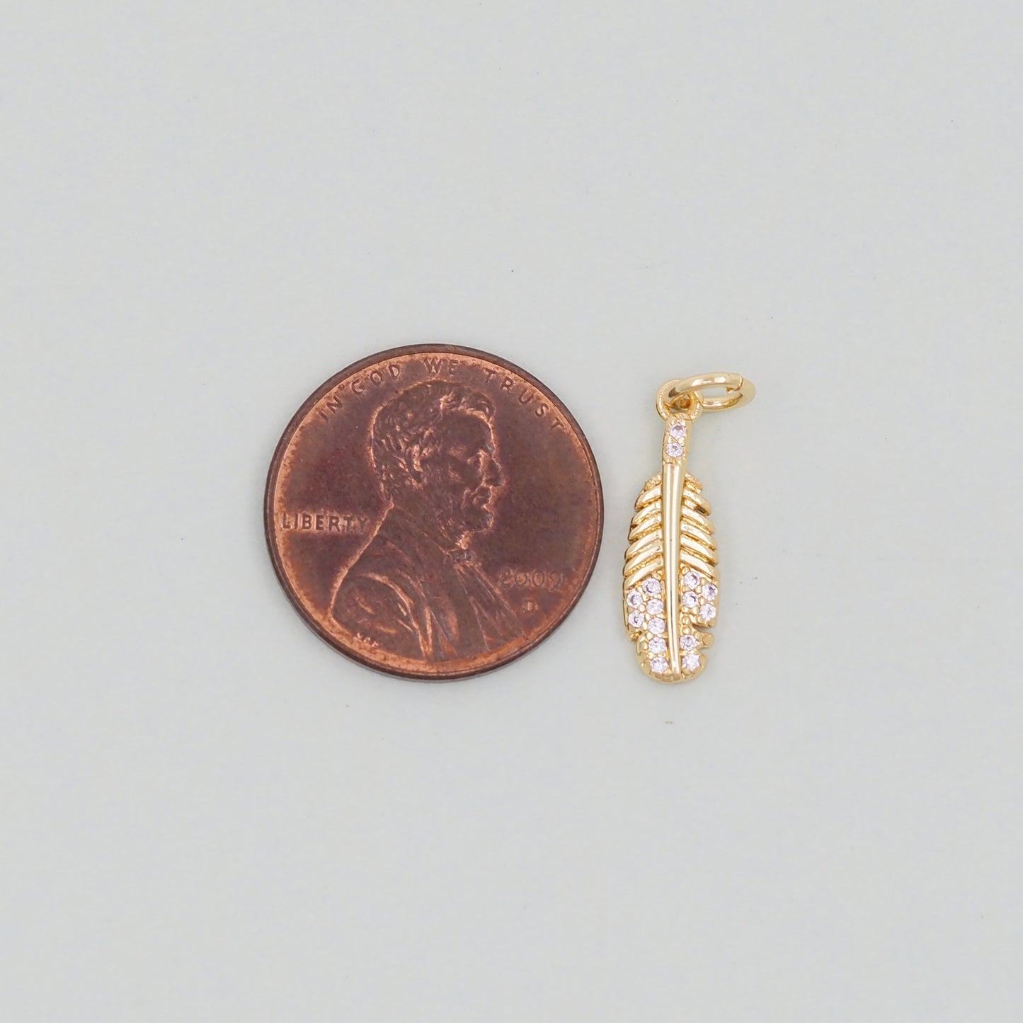Gold feather Charms,18K Gold Filled feather Pendant,feather Charm Bracelet Necklace for DIY Jewelry Making Supply