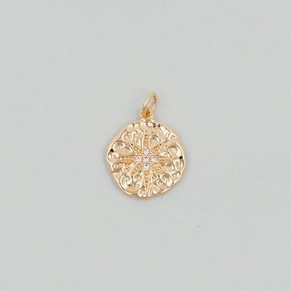 Gold Star Charms,18K Gold Filled Starburst Pendant,North Star Charm Bracelet Necklace for DIY Jewelry Making Supply