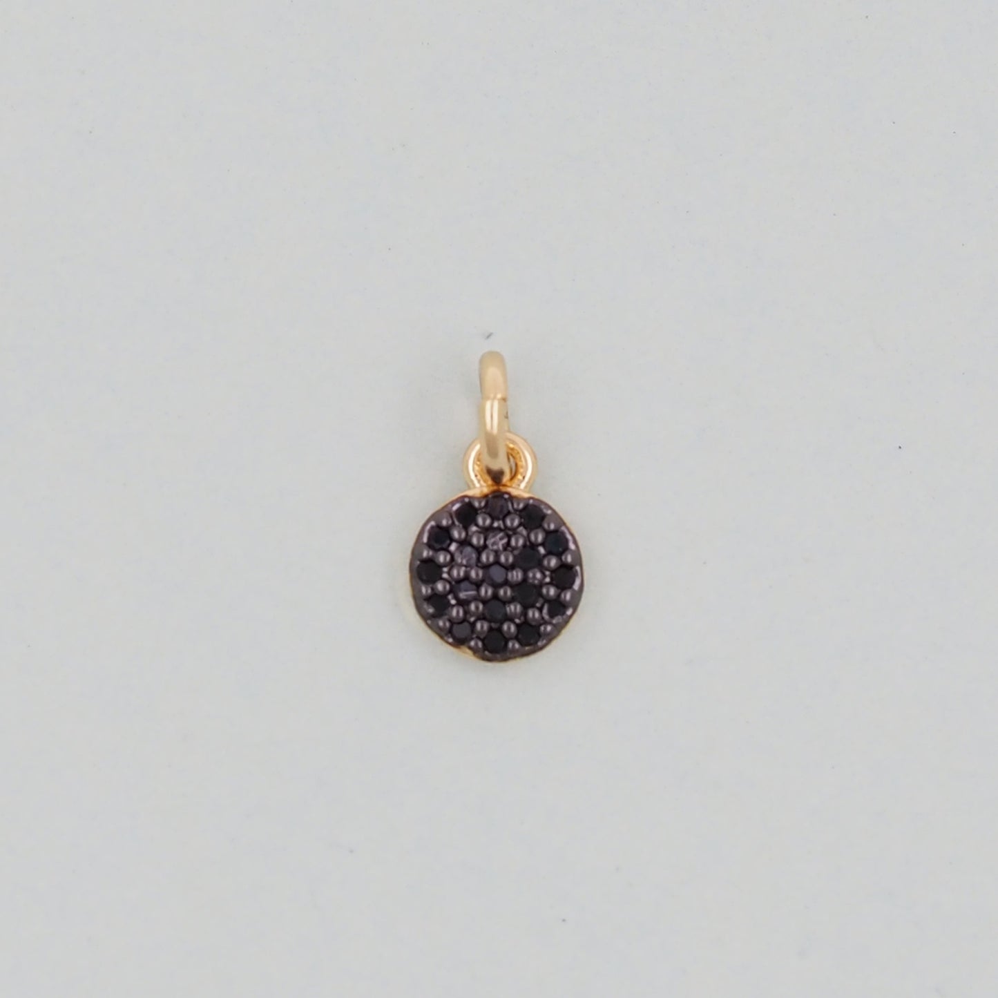 Gold Round Charms,18K Gold Filled Round Pendant,Evil Eye Charm Bracelet Necklace for DIY Jewelry Making Supply