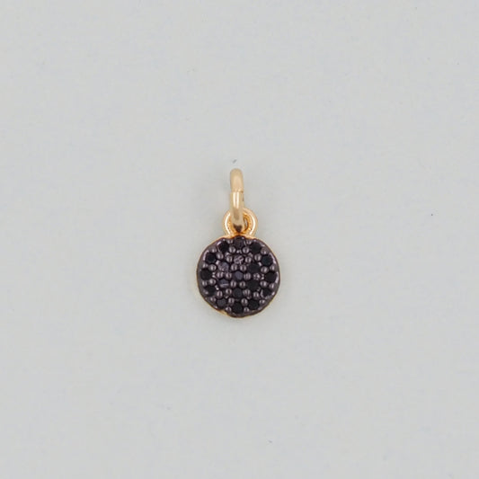 Gold Round Charms,18K Gold Filled Round Pendant,Evil Eye Charm Bracelet Necklace for DIY Jewelry Making Supply