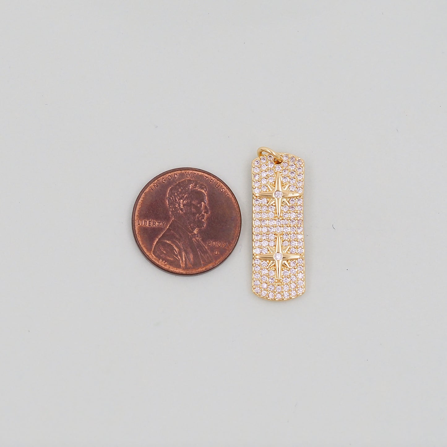 Gold rectangle Star Charms,18K Gold Filled Starburst Pendant,North Star Charm Bracelet Necklace for DIY Jewelry Making Supply