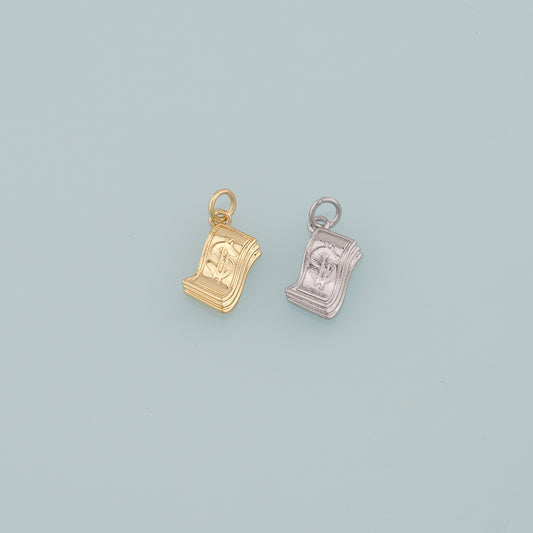 Gold Dollar Charms,18K Gold Filled Money Pendant,Dollar Charm Bracelet Necklace for DIY Jewelry Making Supply