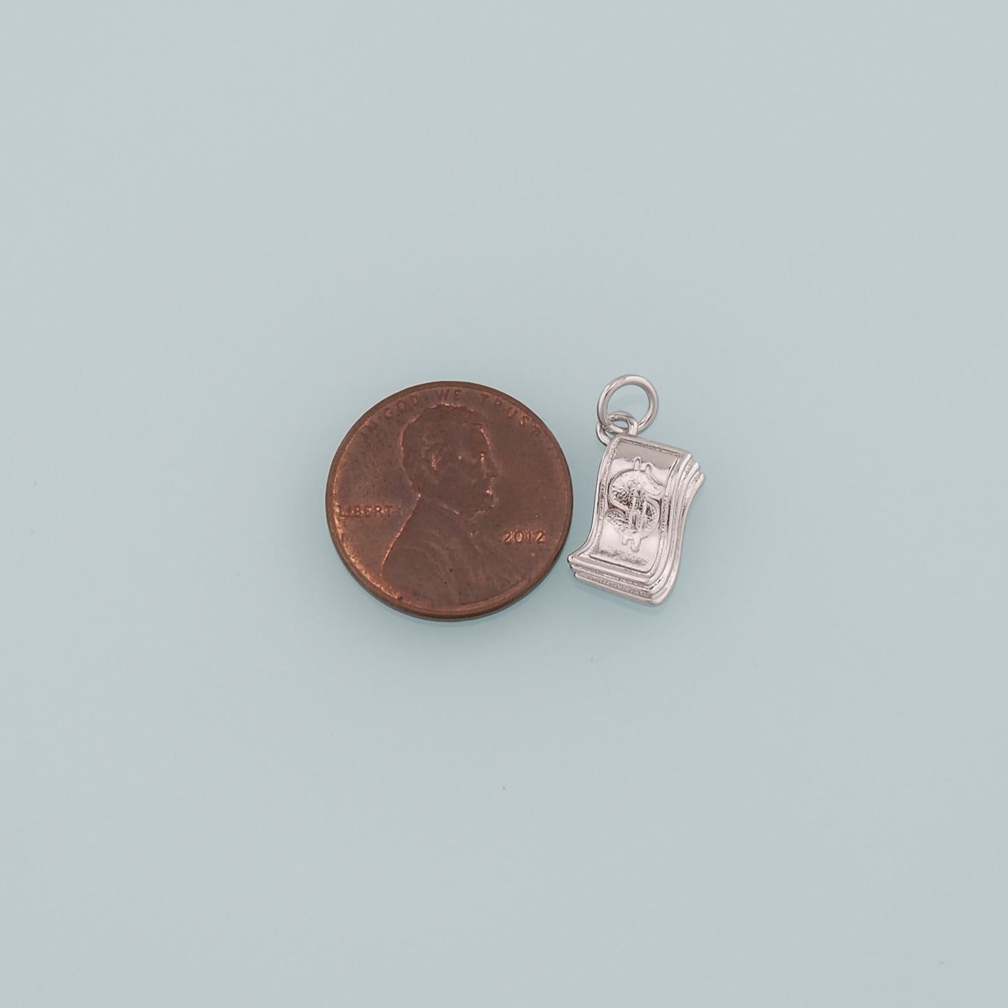 Gold Dollar Charms,18K Gold Filled Money Pendant,Dollar Charm Bracelet Necklace for DIY Jewelry Making Supply
