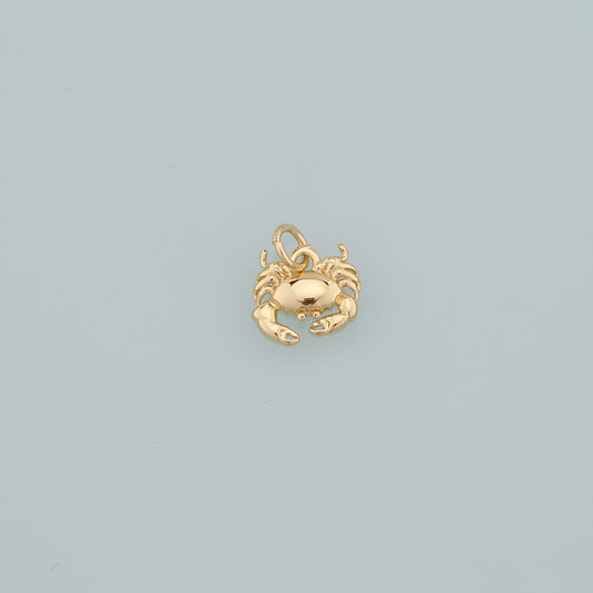 Gold Marine Life Charms,18K Gold Filled Crab Pendant,Crab Charms Bracelet Necklace for DIY Jewelry Making Supply