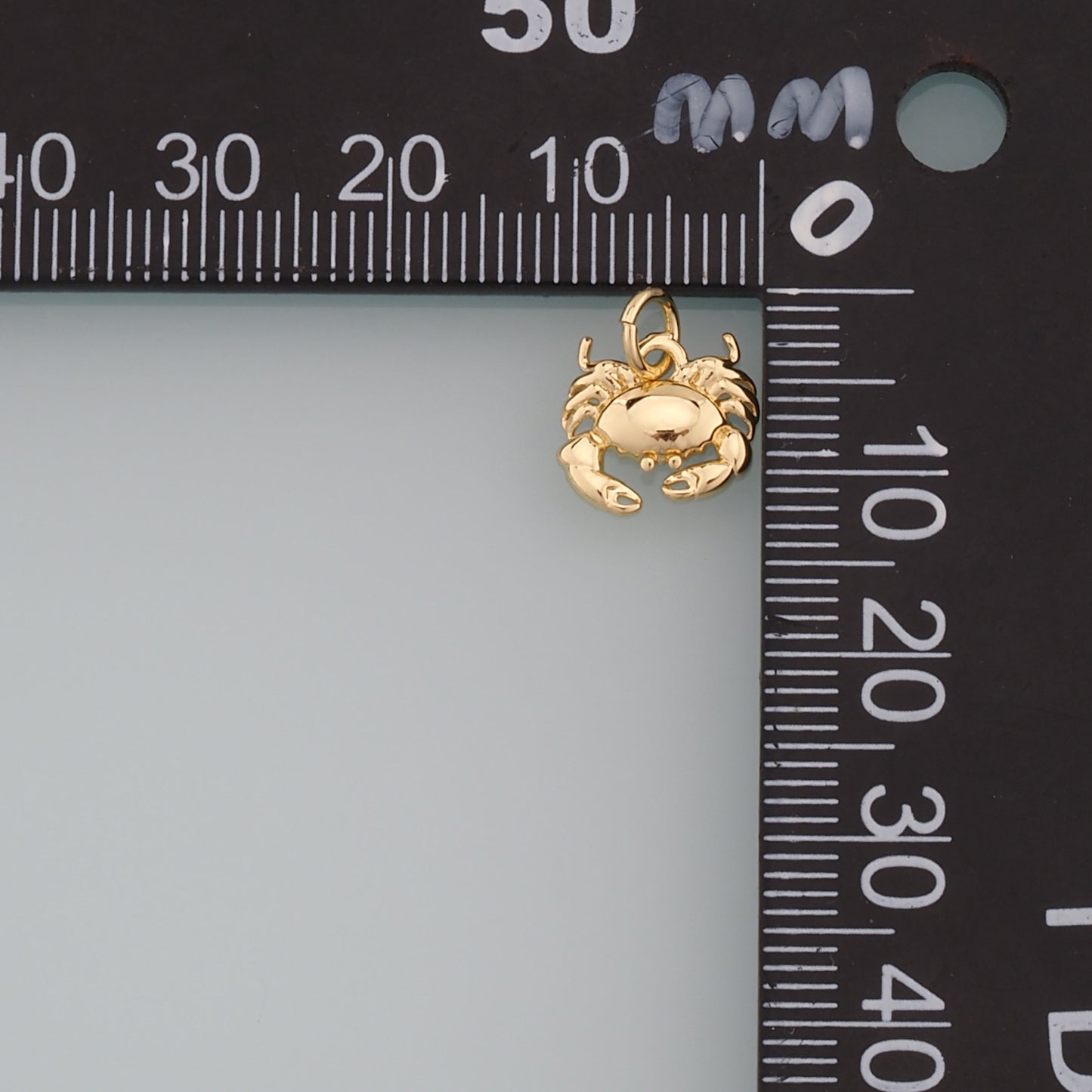 Gold Marine Life Charms,18K Gold Filled Crab Pendant,Crab Charms Bracelet Necklace for DIY Jewelry Making Supply